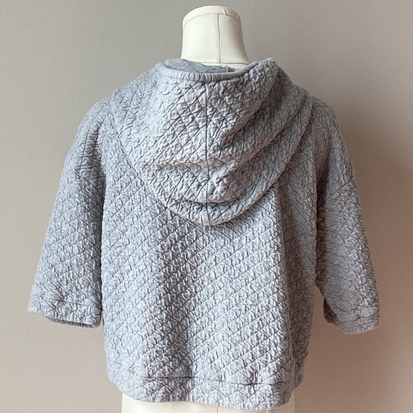 Free People Quilted Cropped Hoodie - Size L - Picture 3 of 3